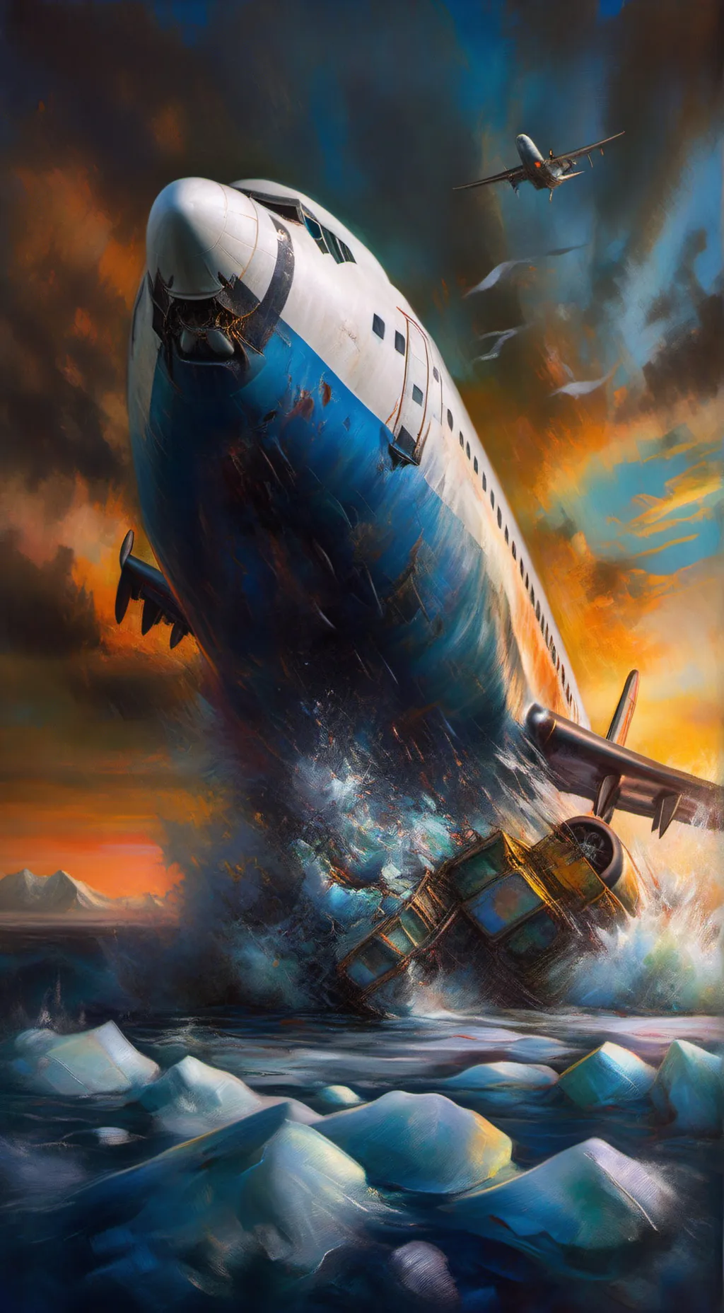 ai character: MHA PLANE CRASHED  background