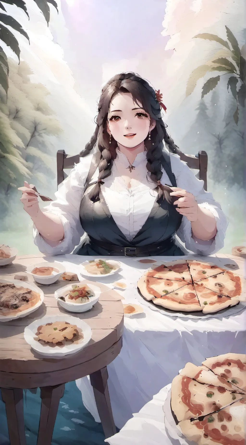 ai character: fat  background