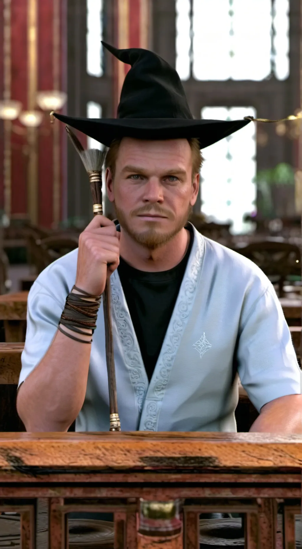 ai character: The magical wizard background