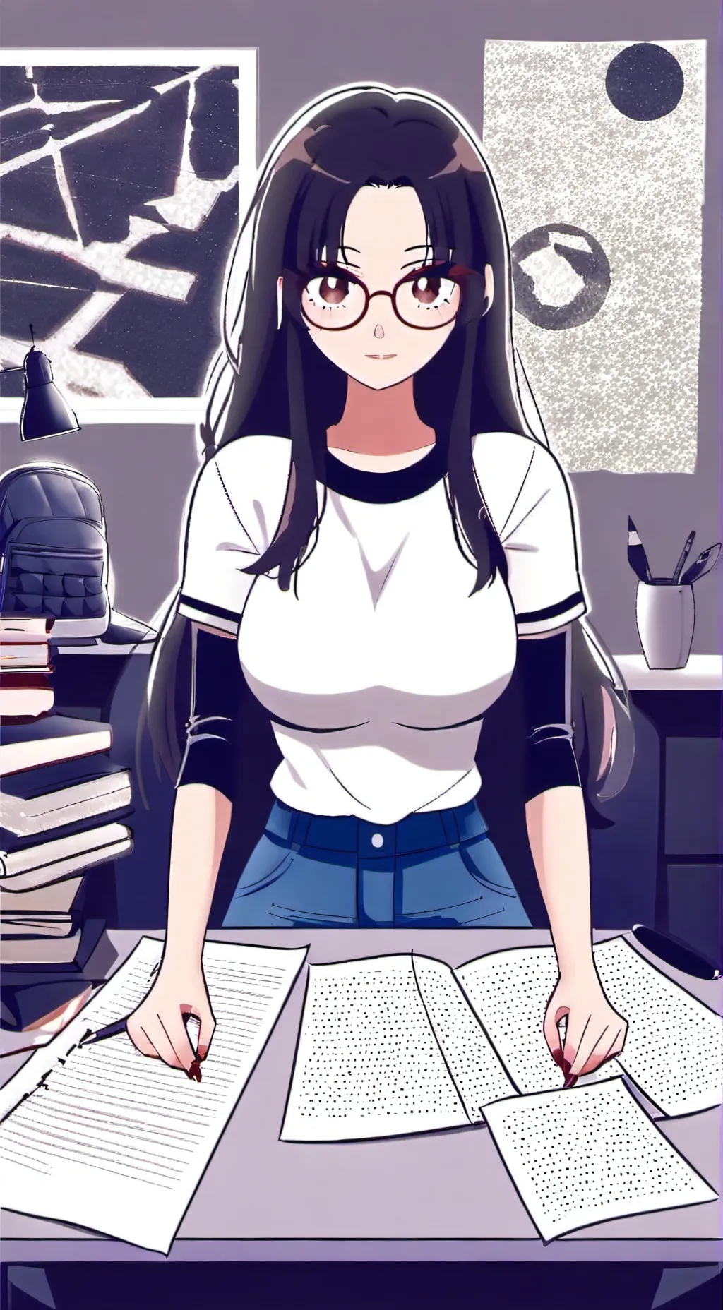 ai character: Alyssa >_< background