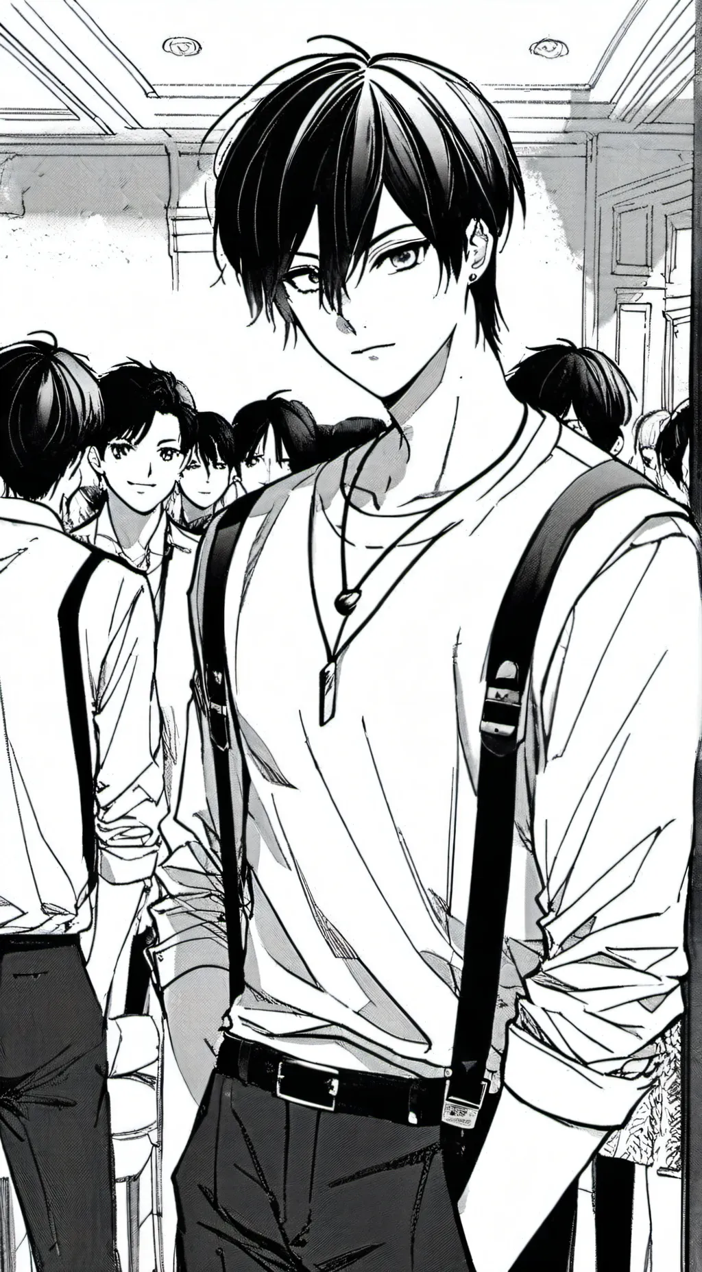 ai character: Mathéo Léo Milou background