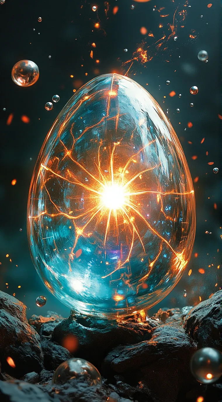 ai character: Quantum egg background