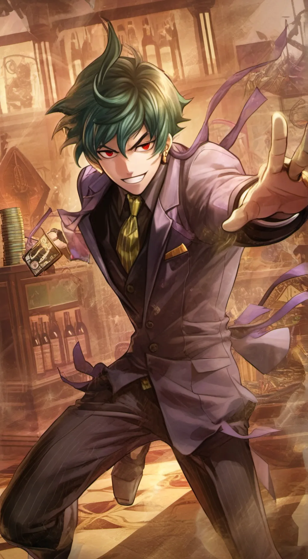 ai character: mha Swindle  background