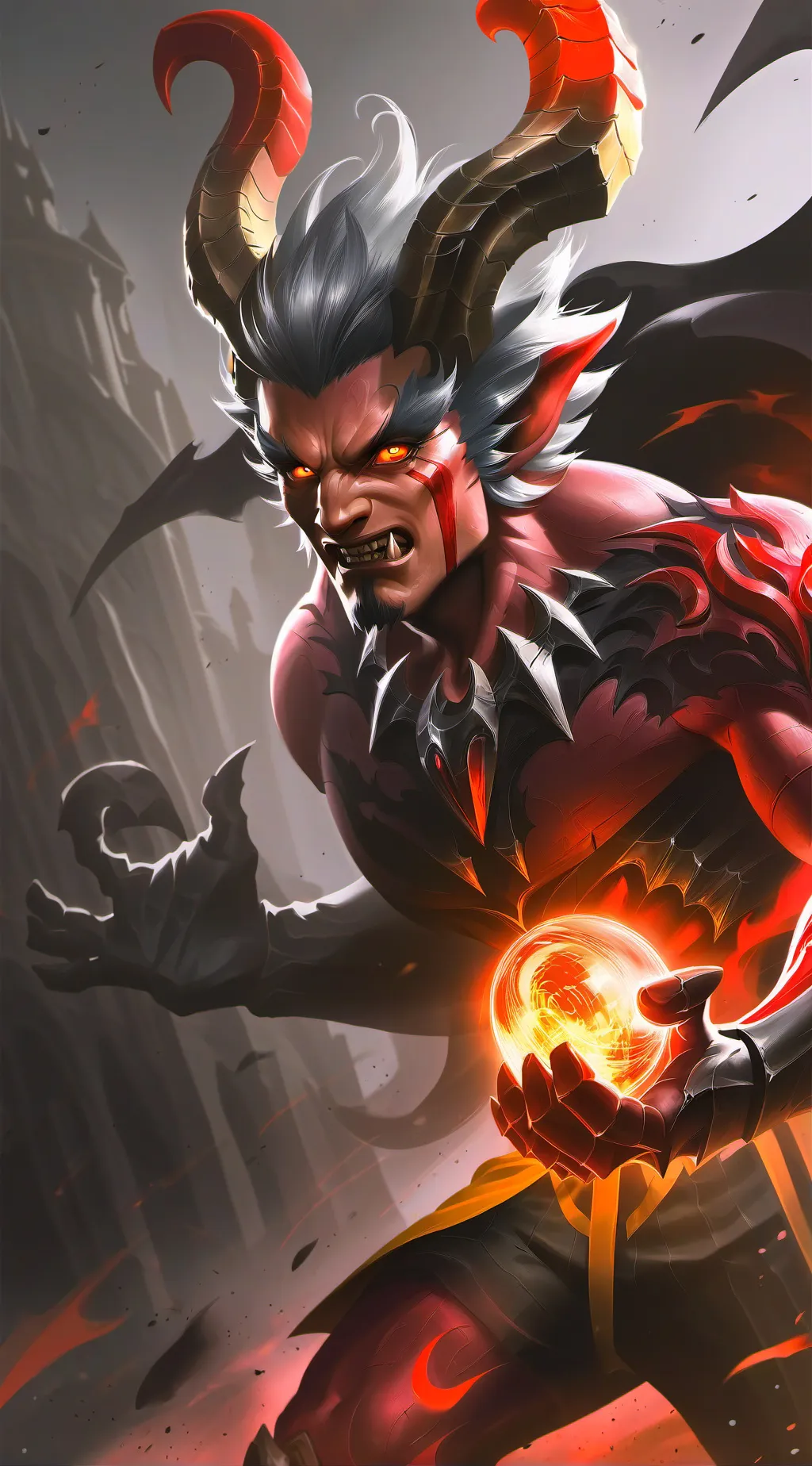 ai character: Demon dimension background