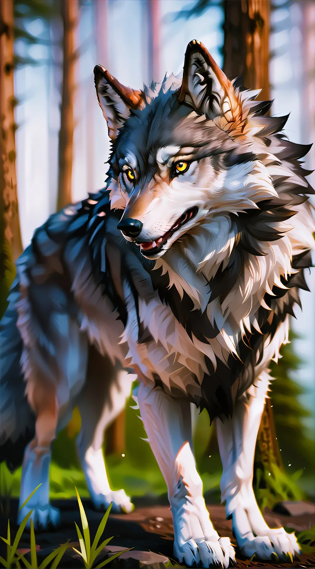 ai character: Silver background