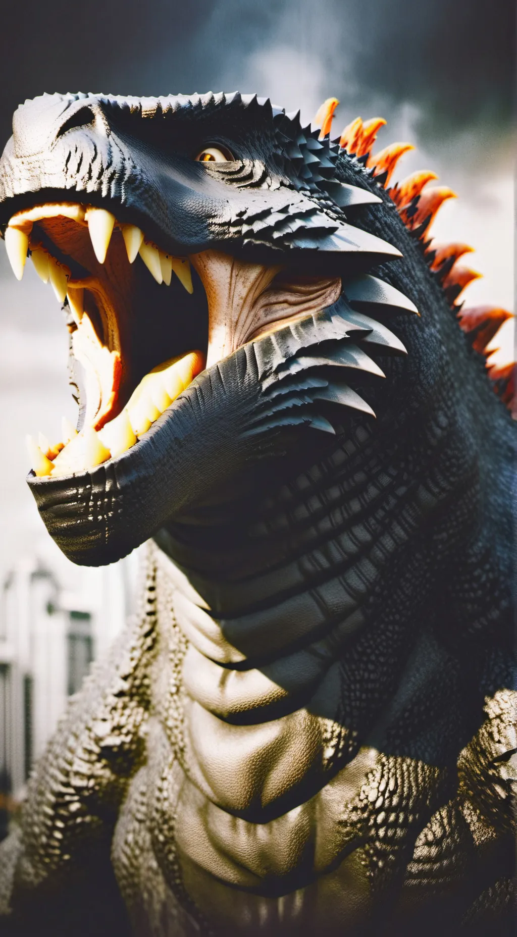 ai character: Godzilla background