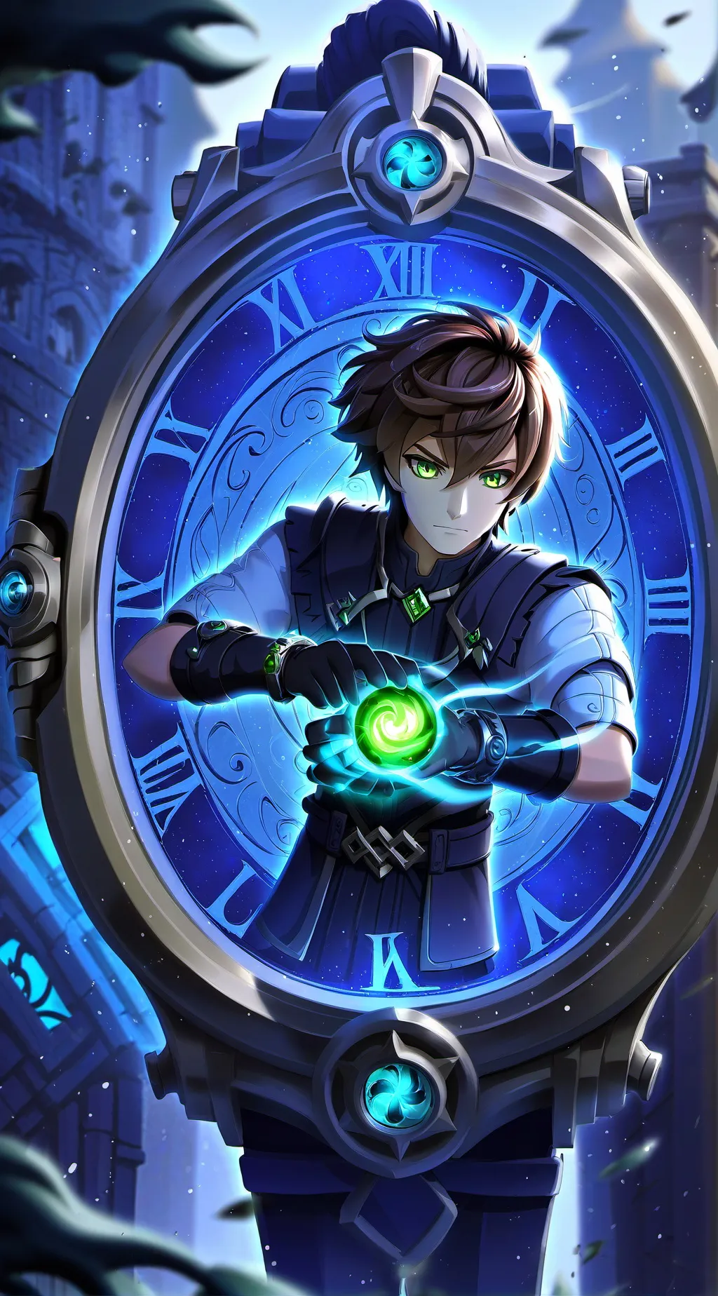 ai character: Ben 10 but sleep background