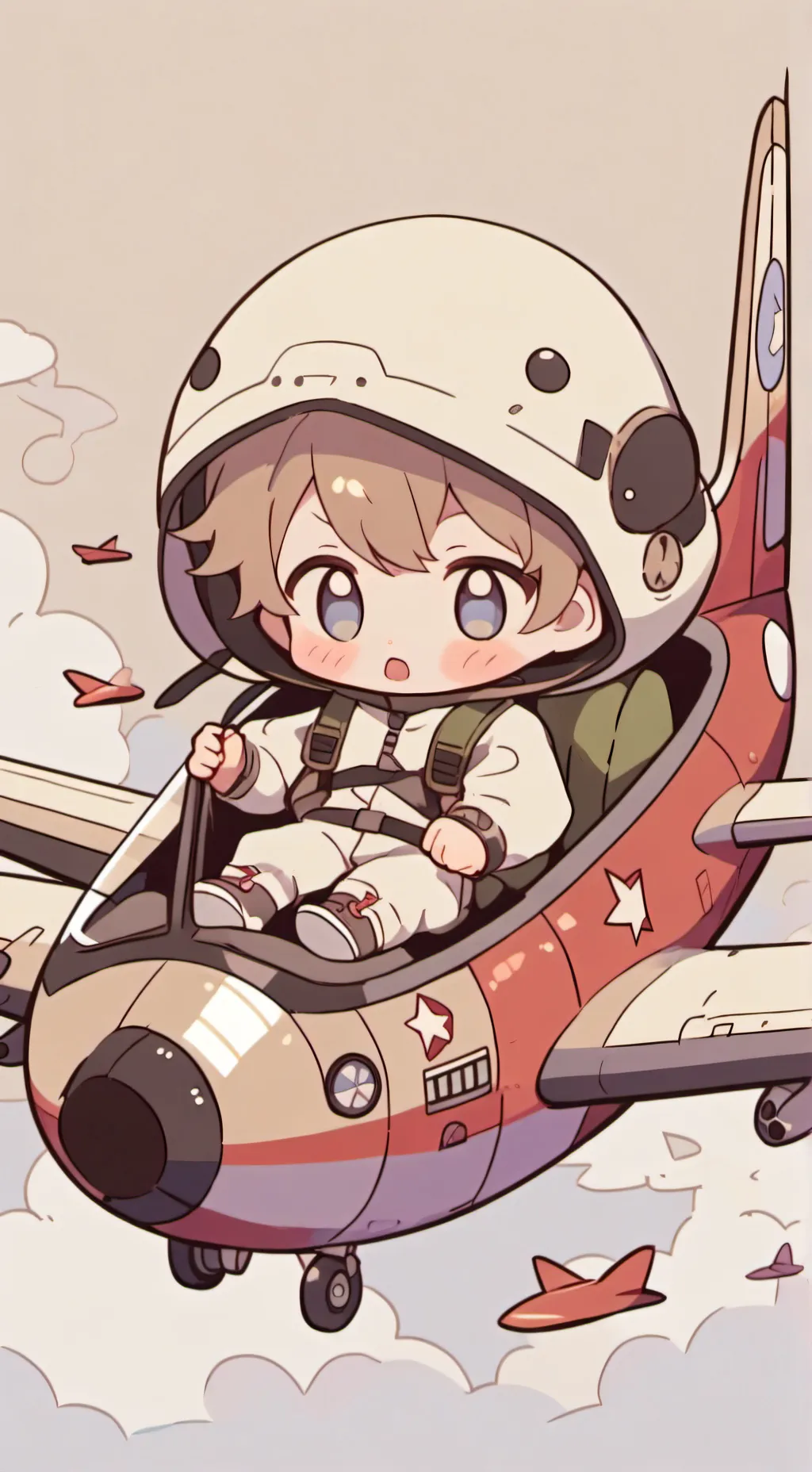 ai character: Airplaine baby background