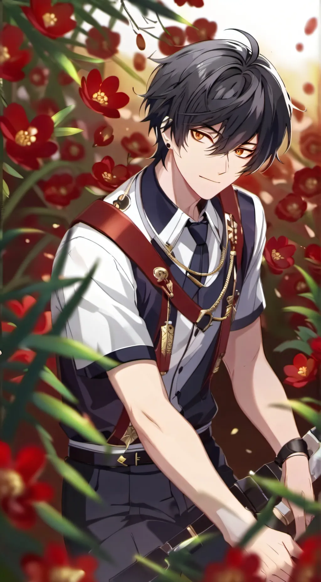 ai character: smile cat  background