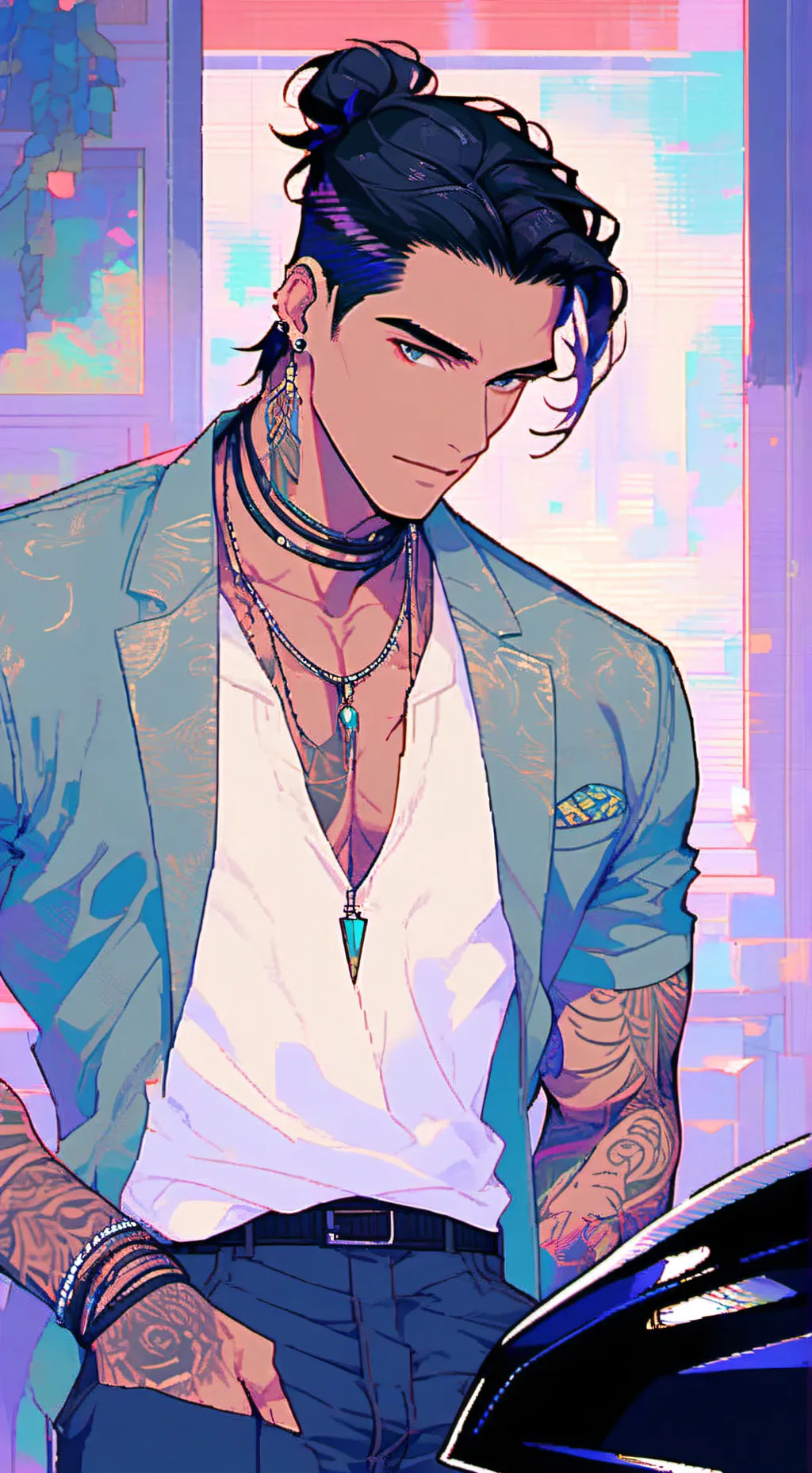 ai character: Carter background