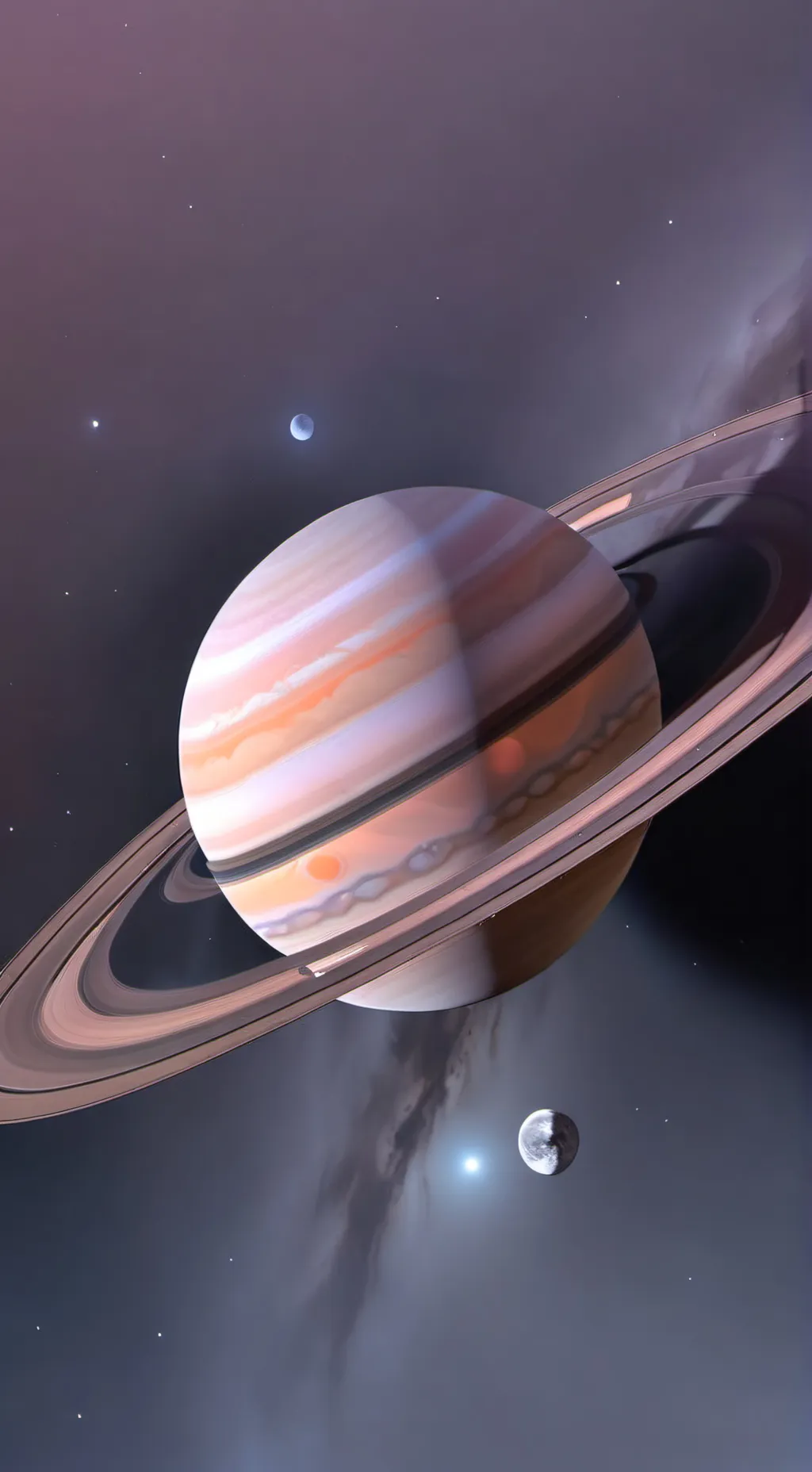 ai character: Saturn's moons background