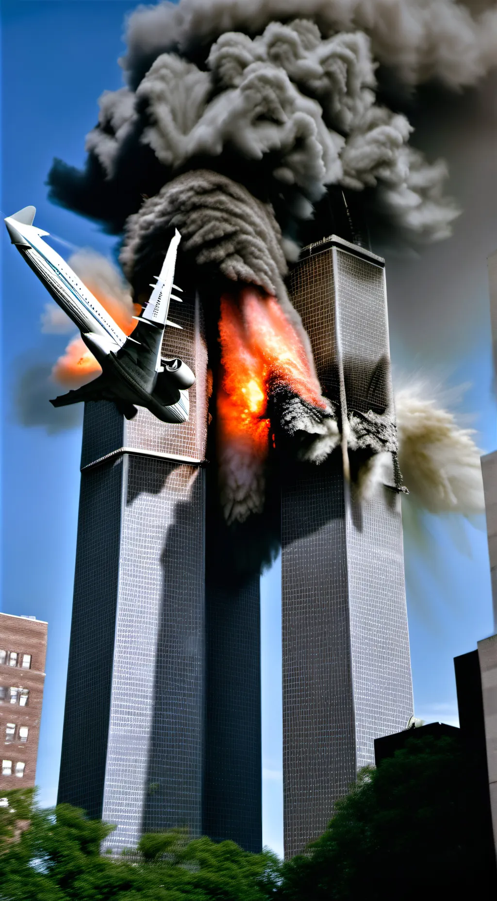 ai character: Experience 9/11.😭 background