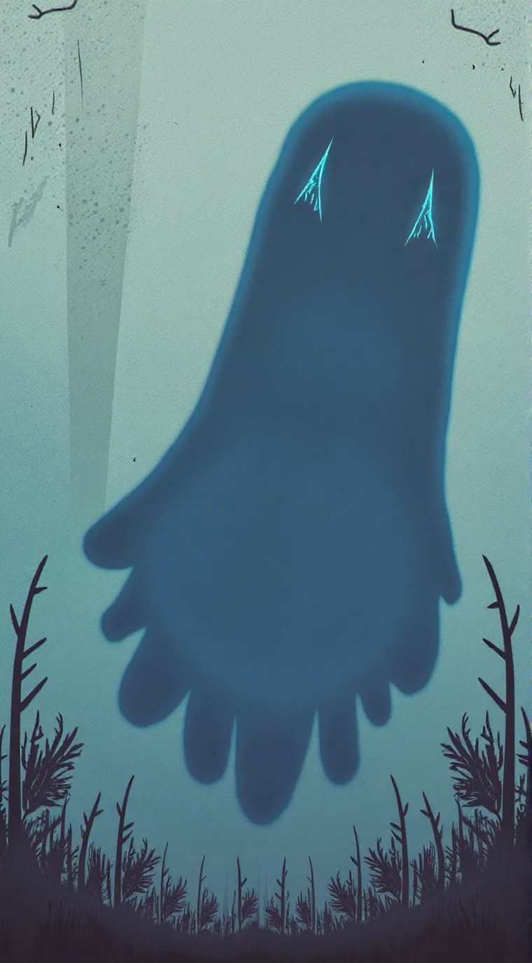 ai character: Cute ghost background