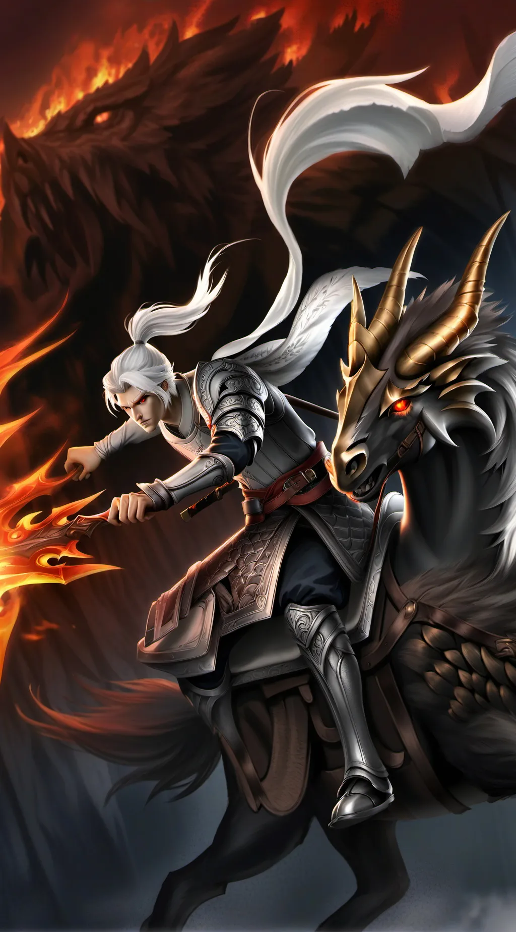 ai character: black knight  background