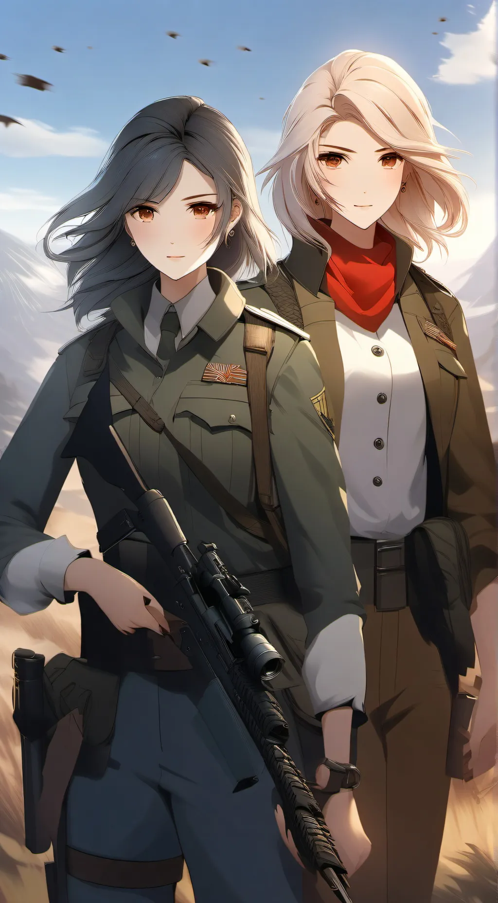 ai character: Violet and Daisy background