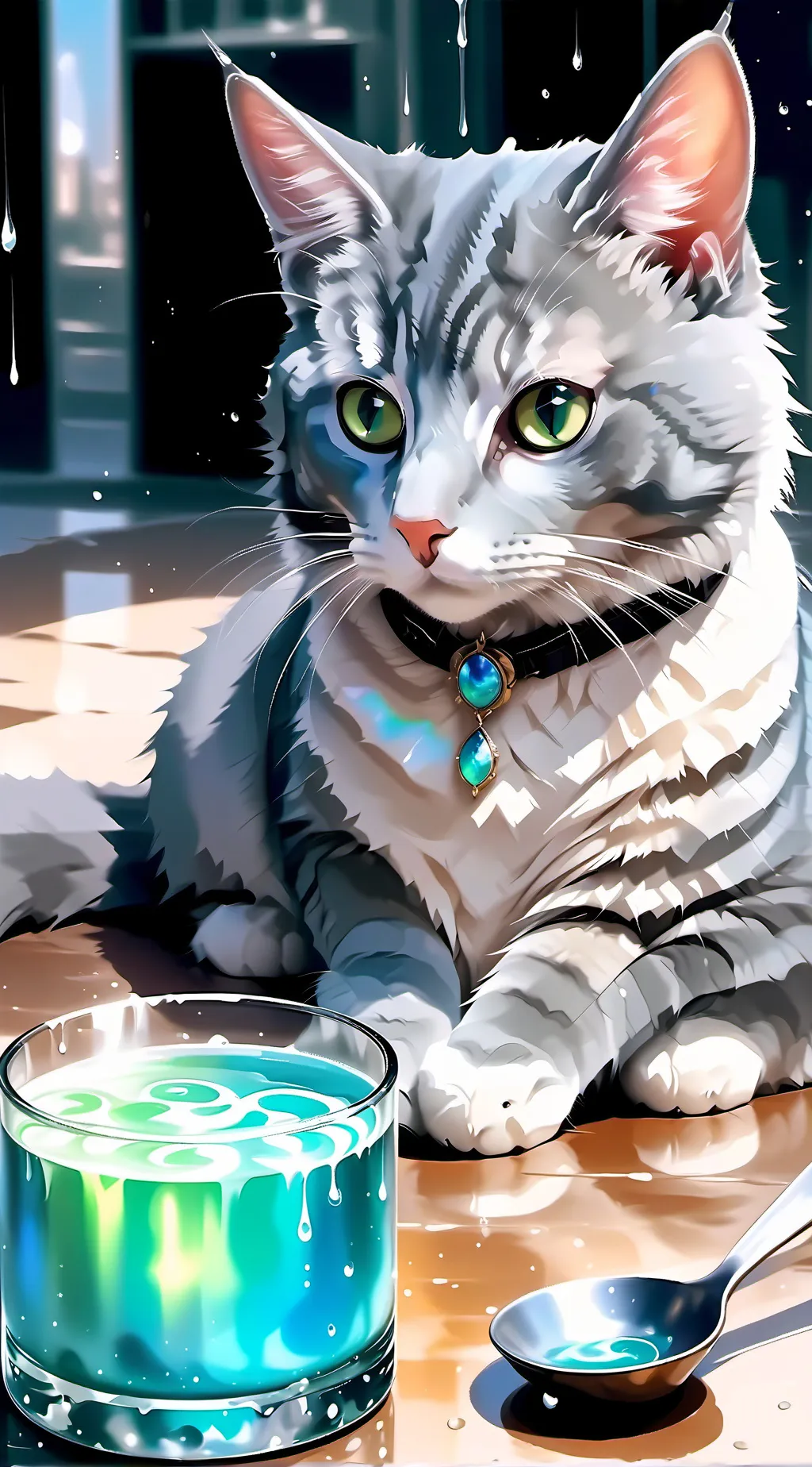 ai character: Mr.nugget the cat! background