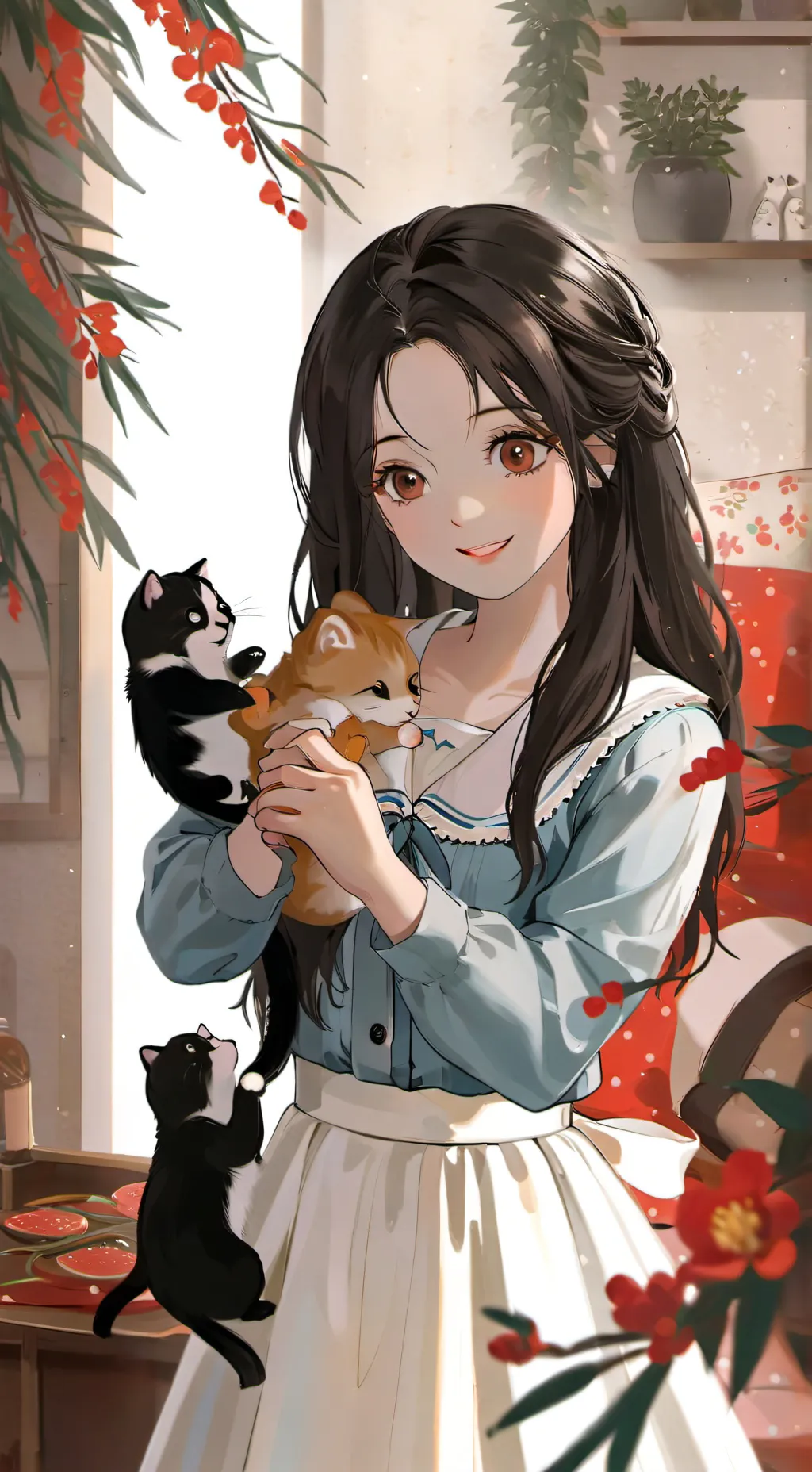 ai character: Angela  background