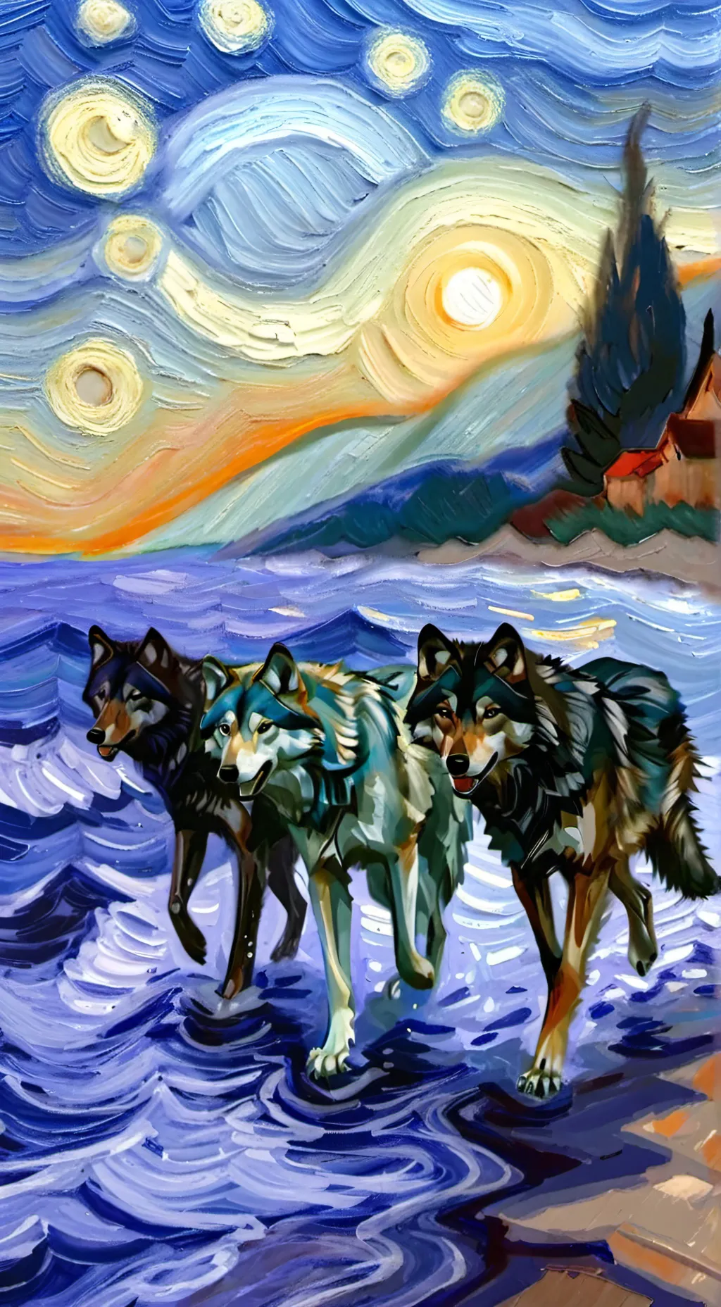 ai character: pertland group🐺 background