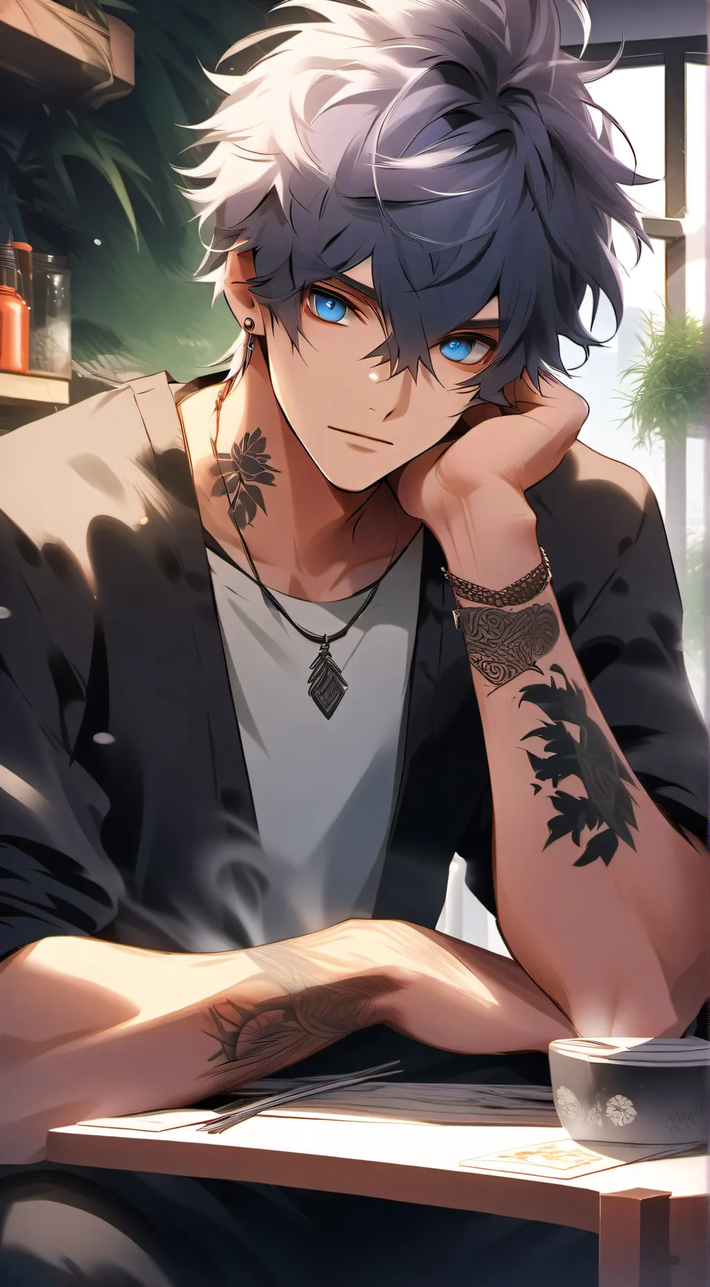 ai character: Axel  background