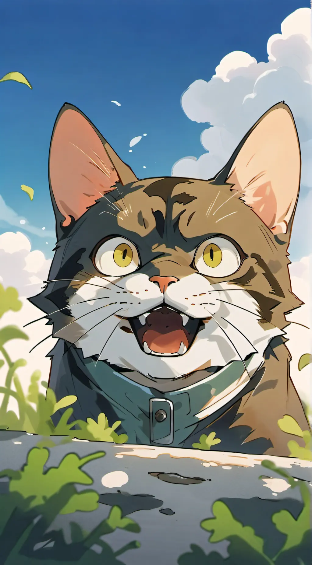 ai character: Big scary cat background