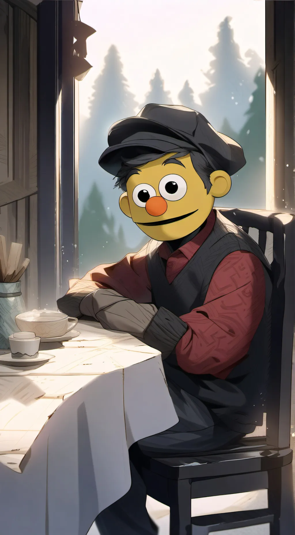 ai character: Elmo background