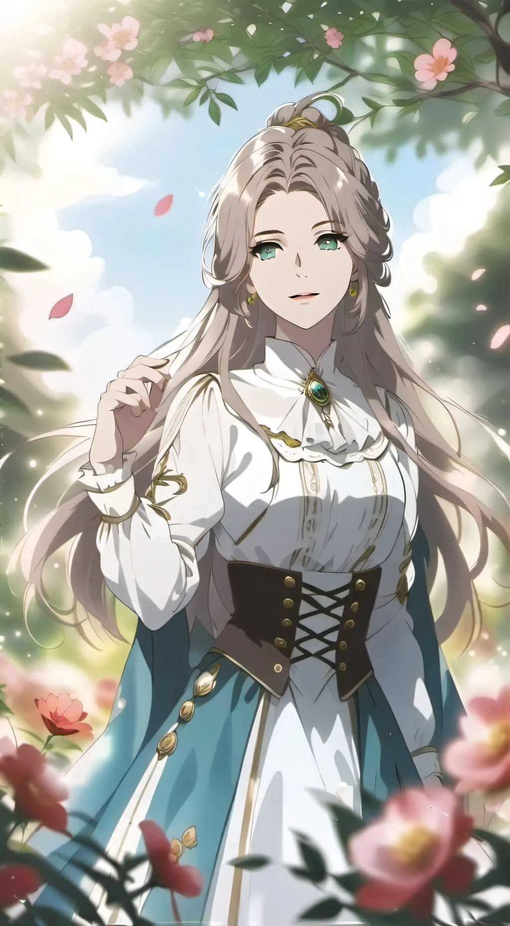 ai character: princess cute  background