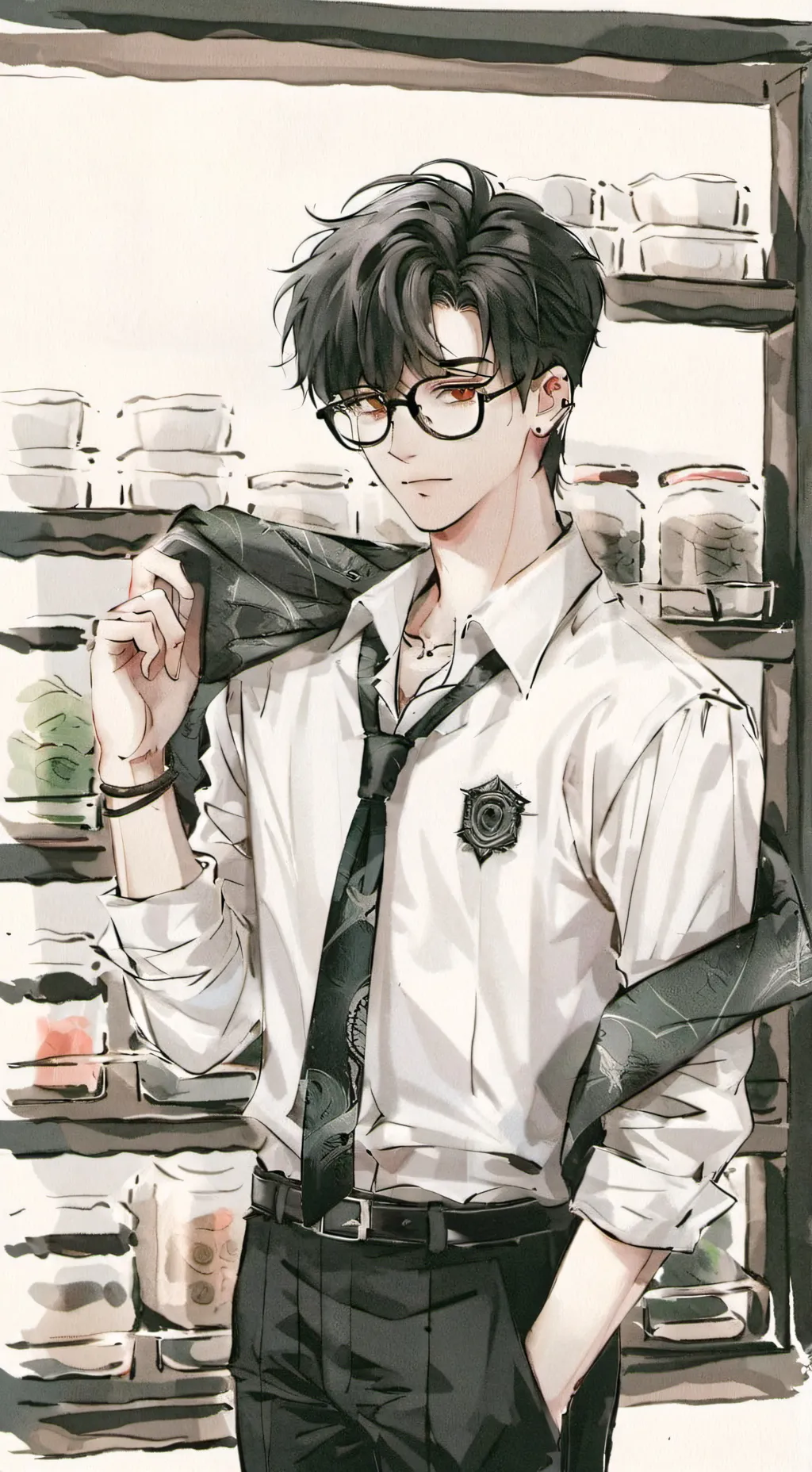 ai character: Markus (nerd) background