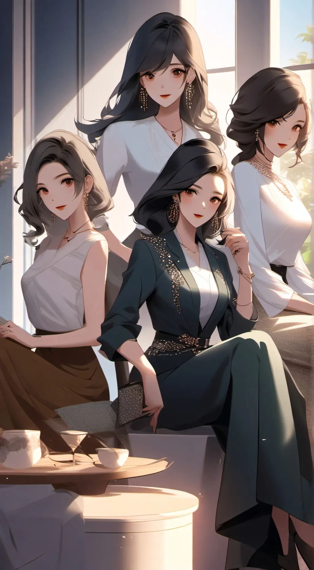 ai character: Friend Group  background