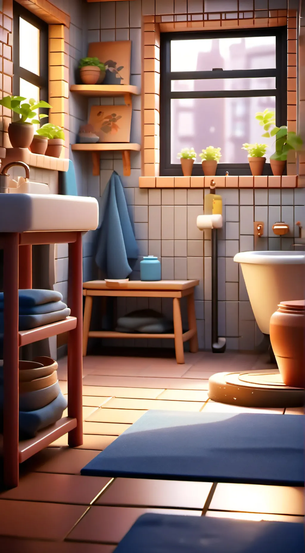 ai character: Grow a brick background