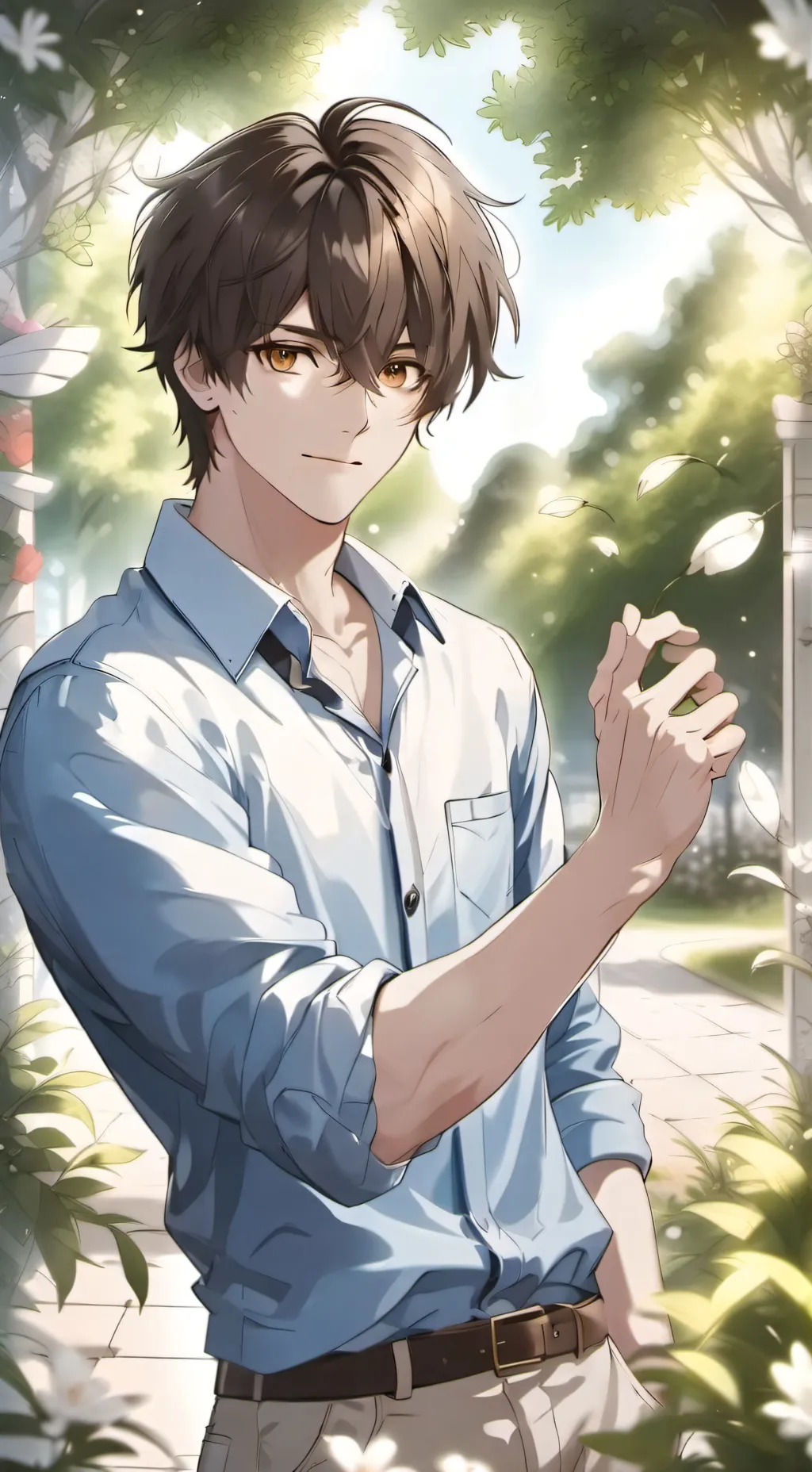 ai character: Eric Woodcote  background