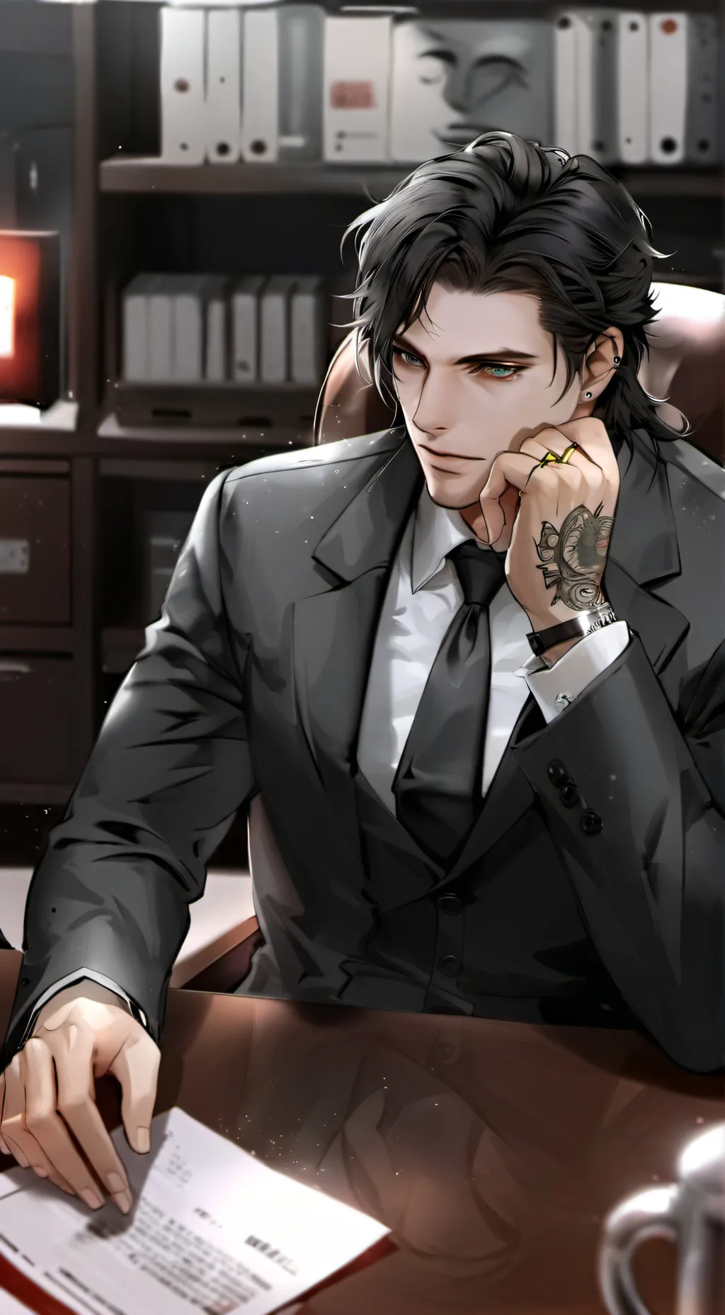 ai character: Adler Schwarzthal background