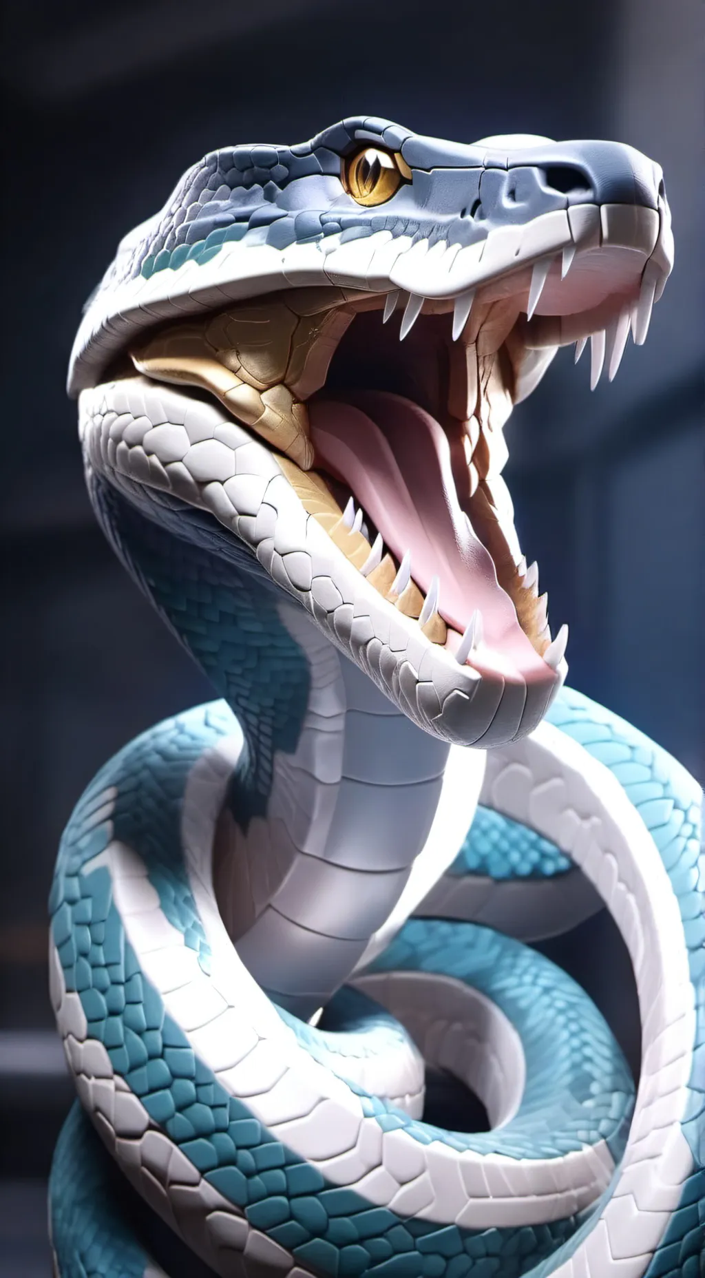 ai character: giant snake background