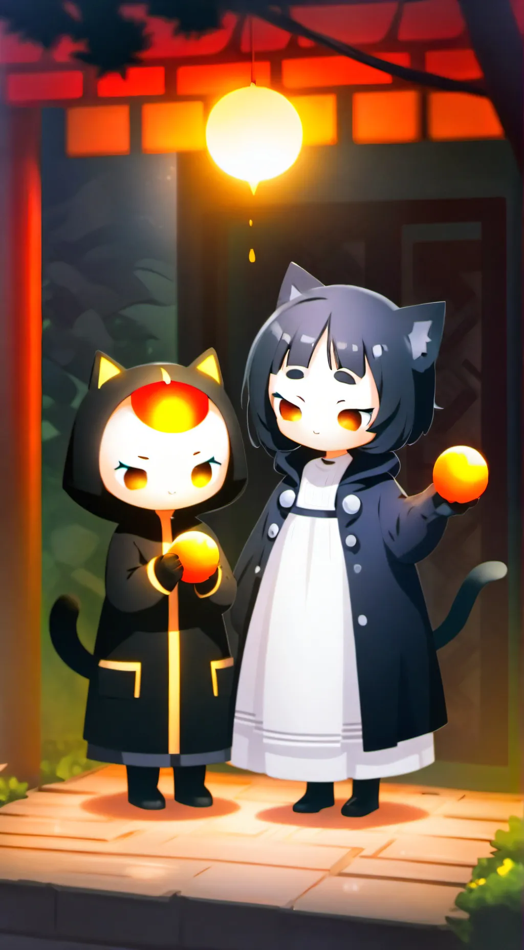 ai character: my emojicats ocs! background