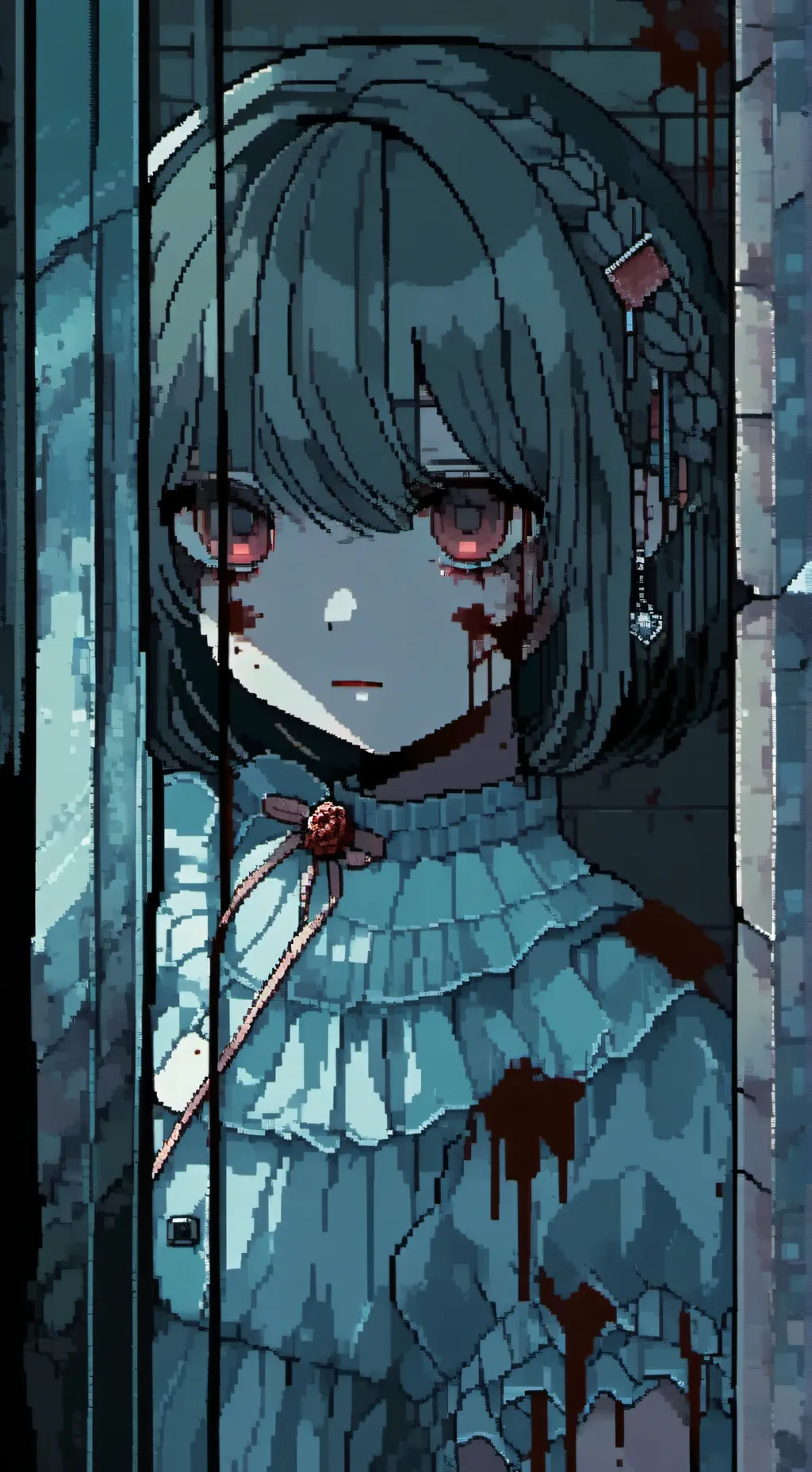 ai character: kny horror background