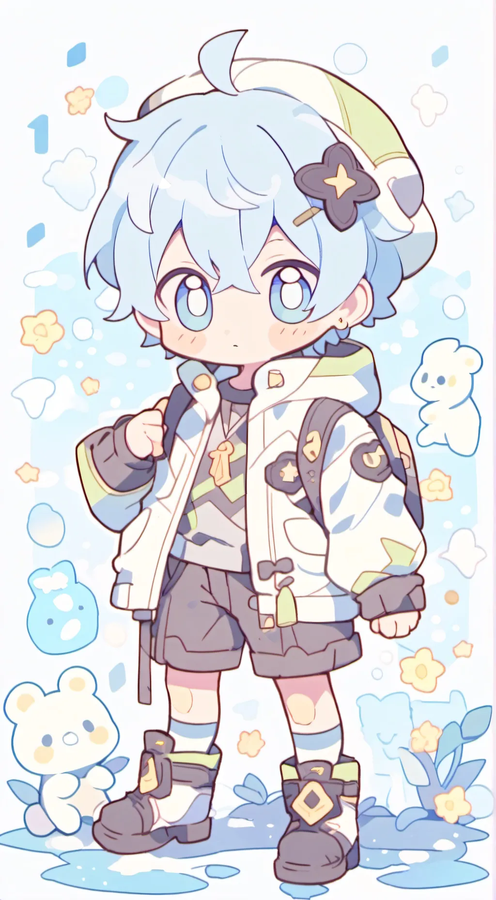 ai character: jjk chibi background