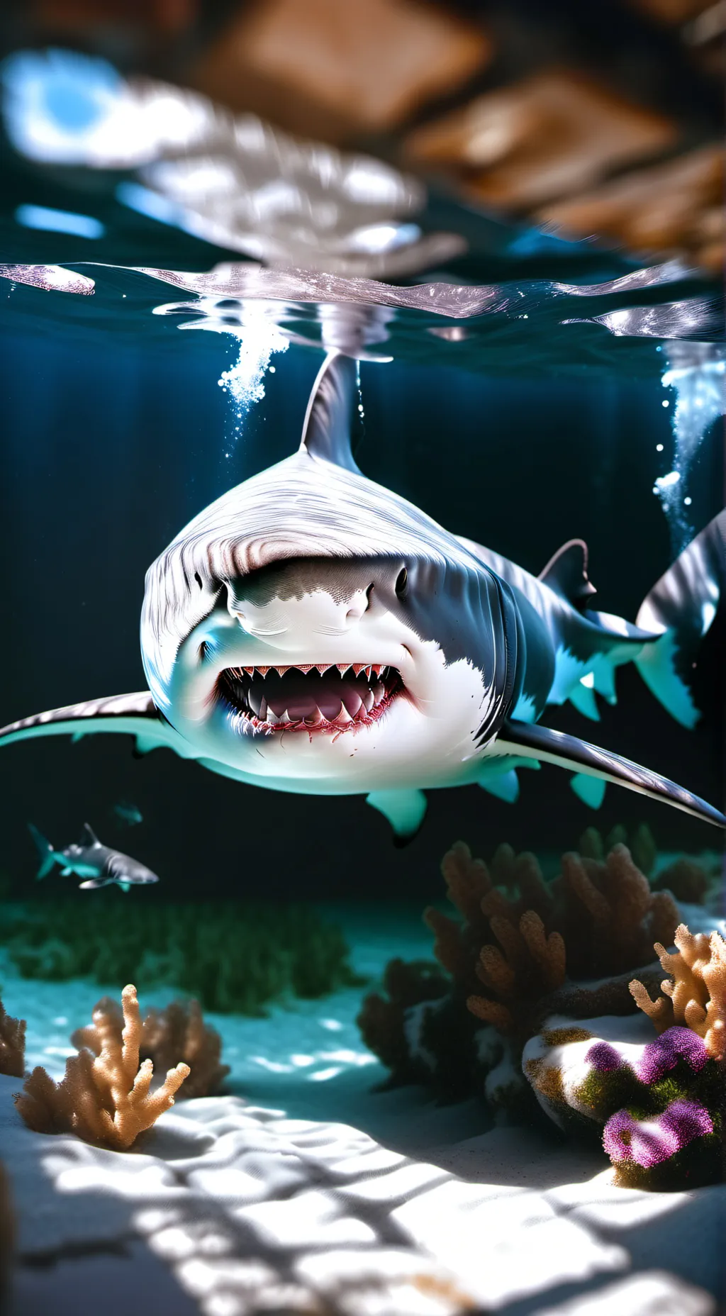 ai character: shark v0re background