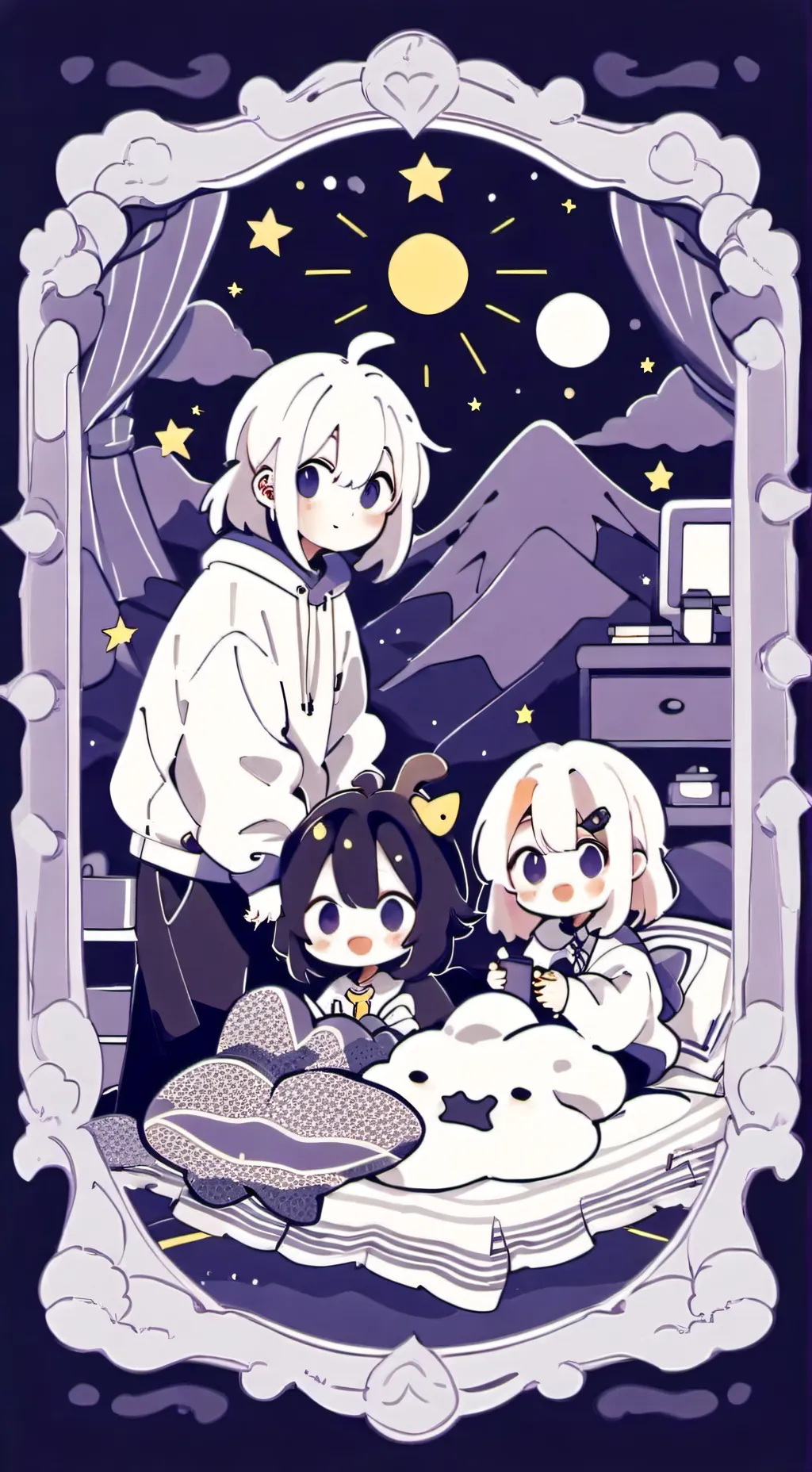 ai character: KPDH Sleepover! background