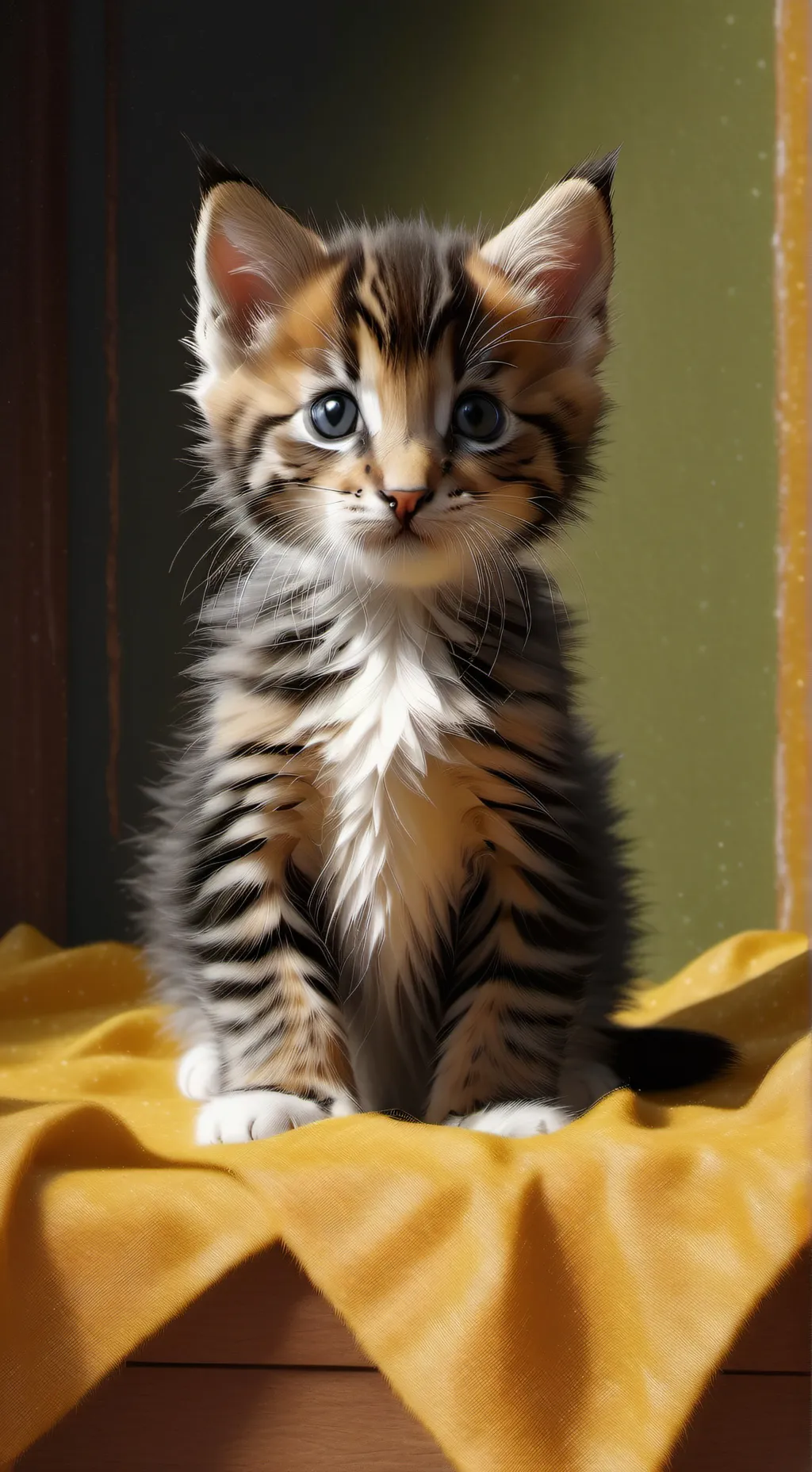 ai character: kitten  background