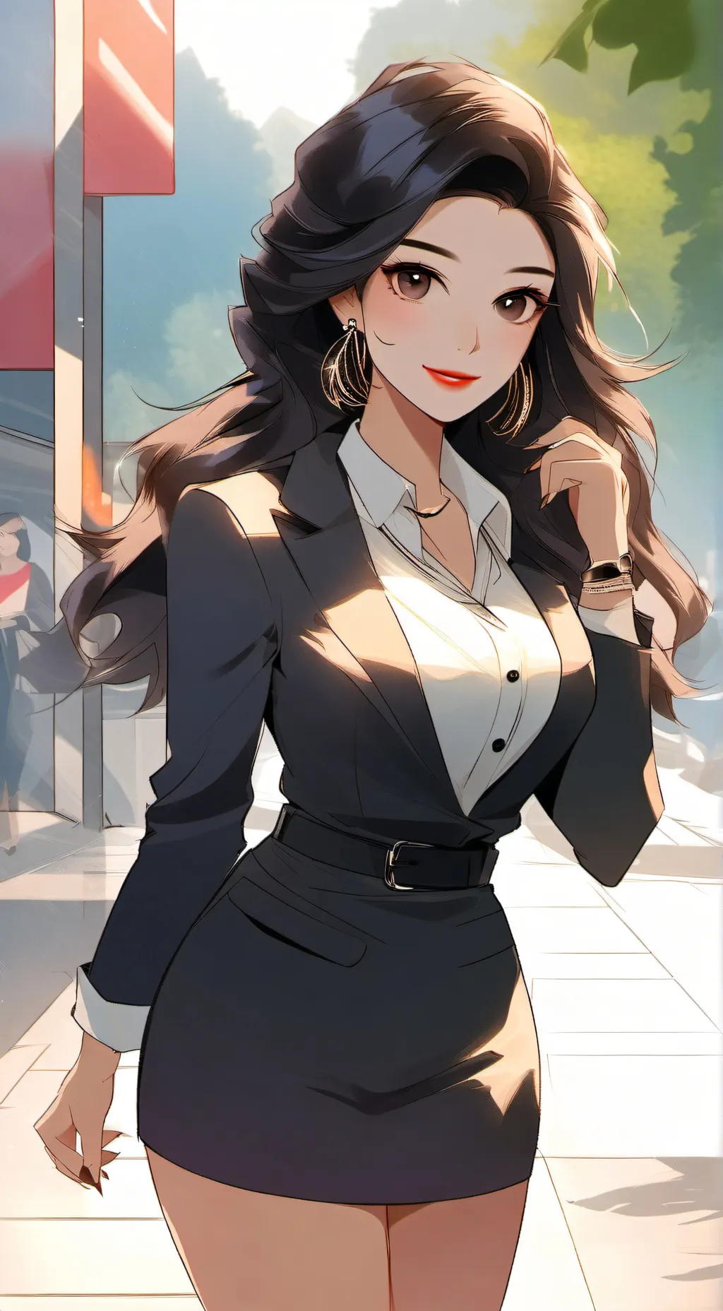 ai character: Sakura  background