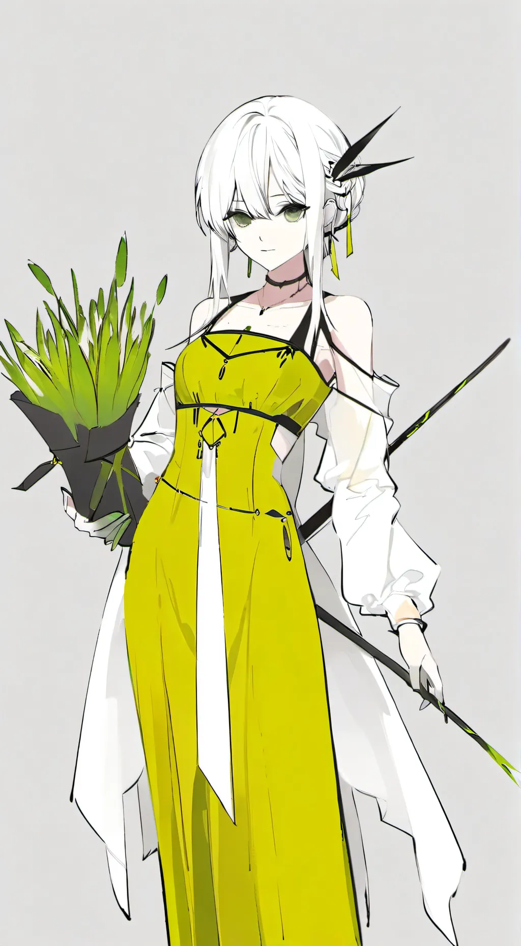 ai character: Green apple  background