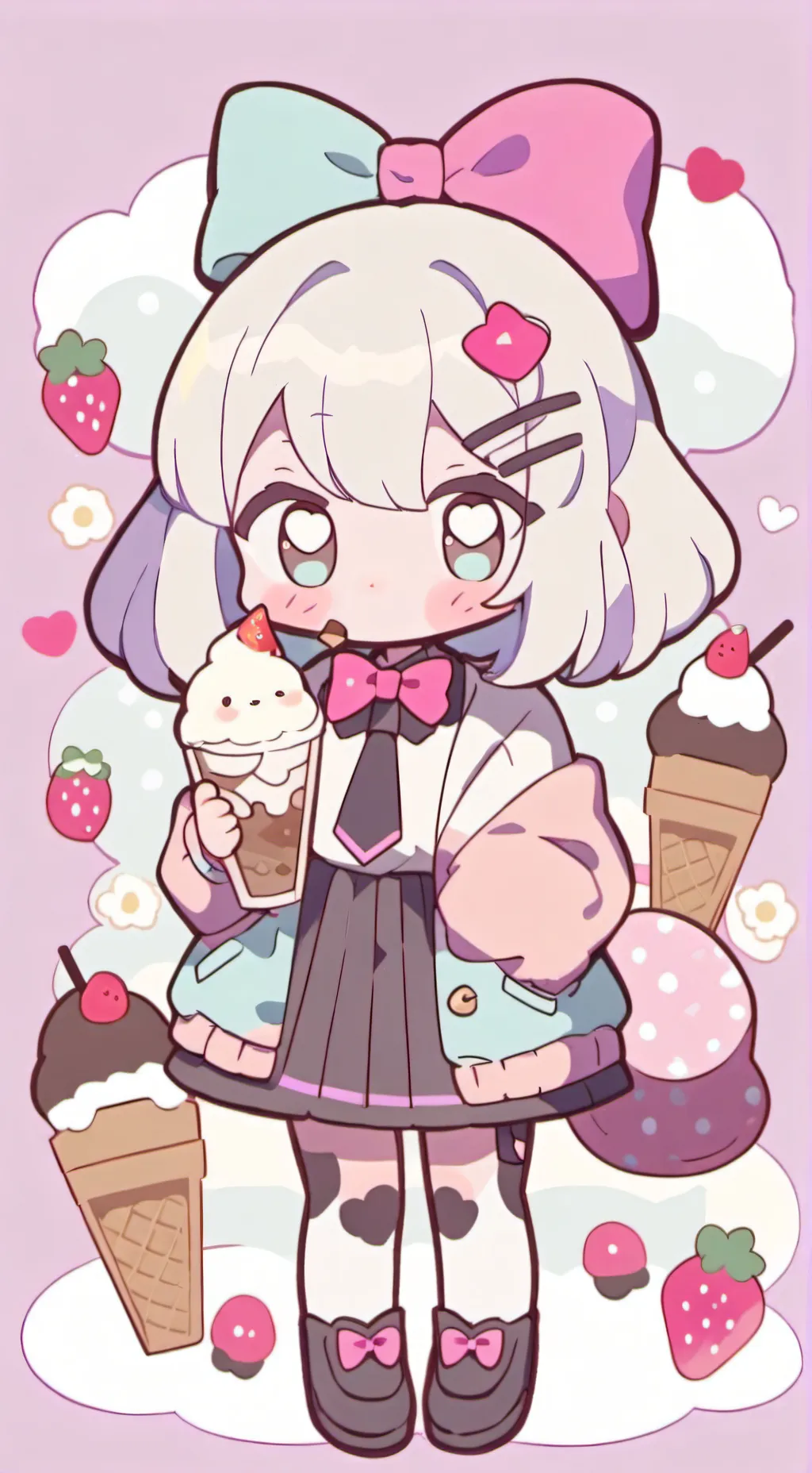 ai character: mha happy pill background