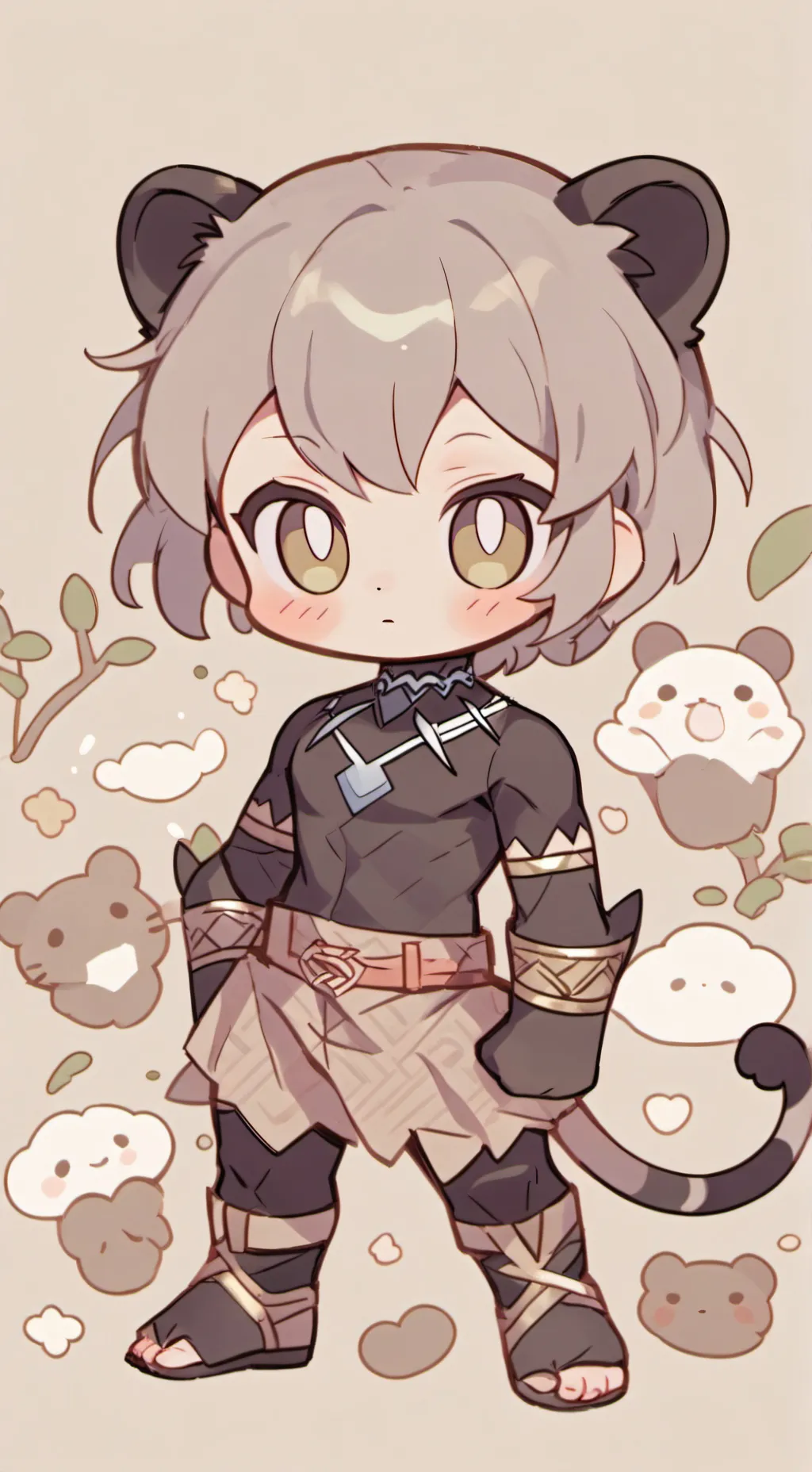 ai character: Black panther baby background