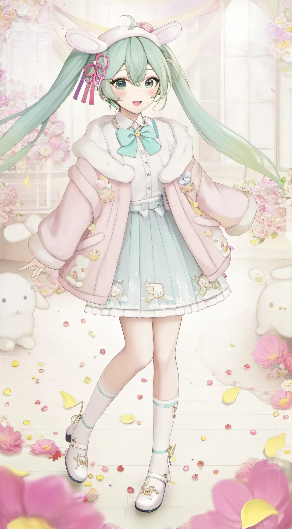 ai character: bunny miku background