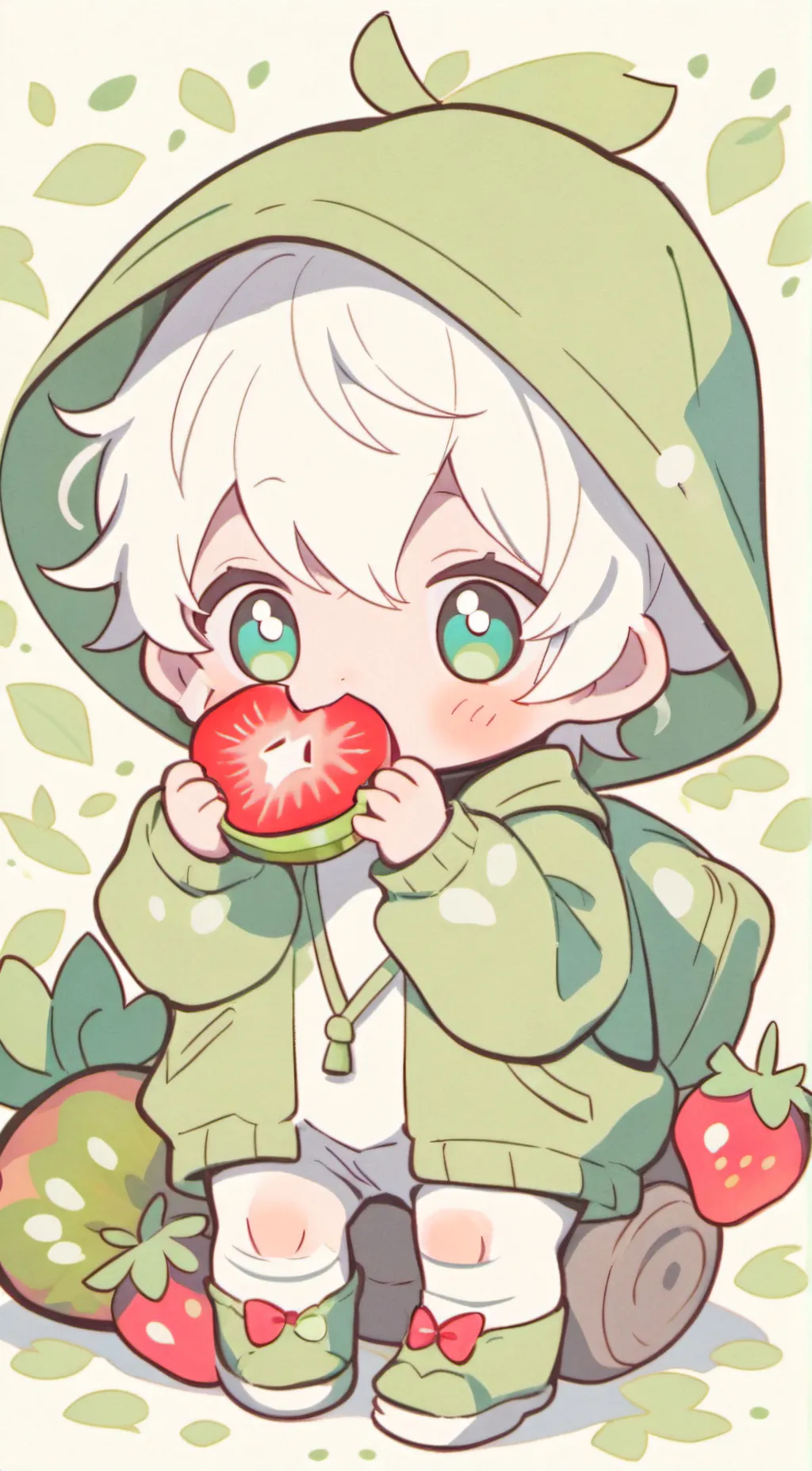 ai character: ur strawberry baby background