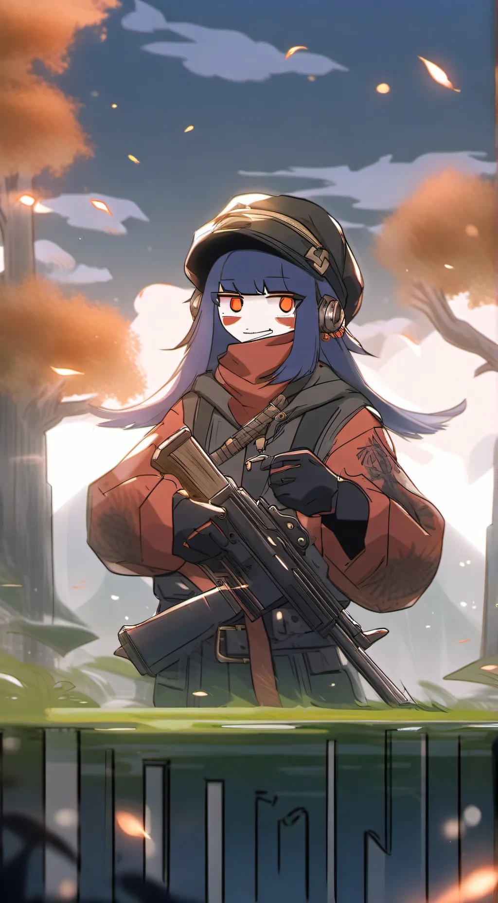 ai character: Doll and Uzi background