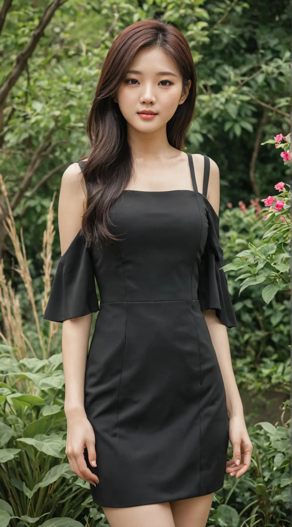 ai character: Monice grey background