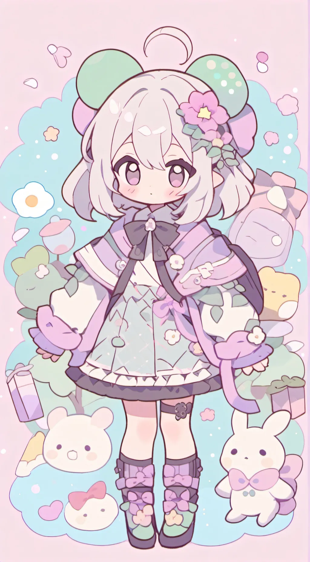 ai character: MHA shopping background