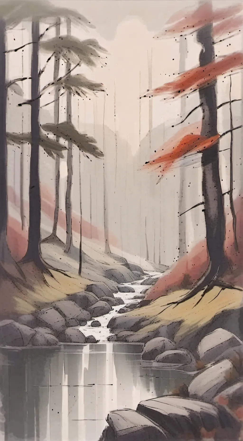 ai character: 4 days in da woods background