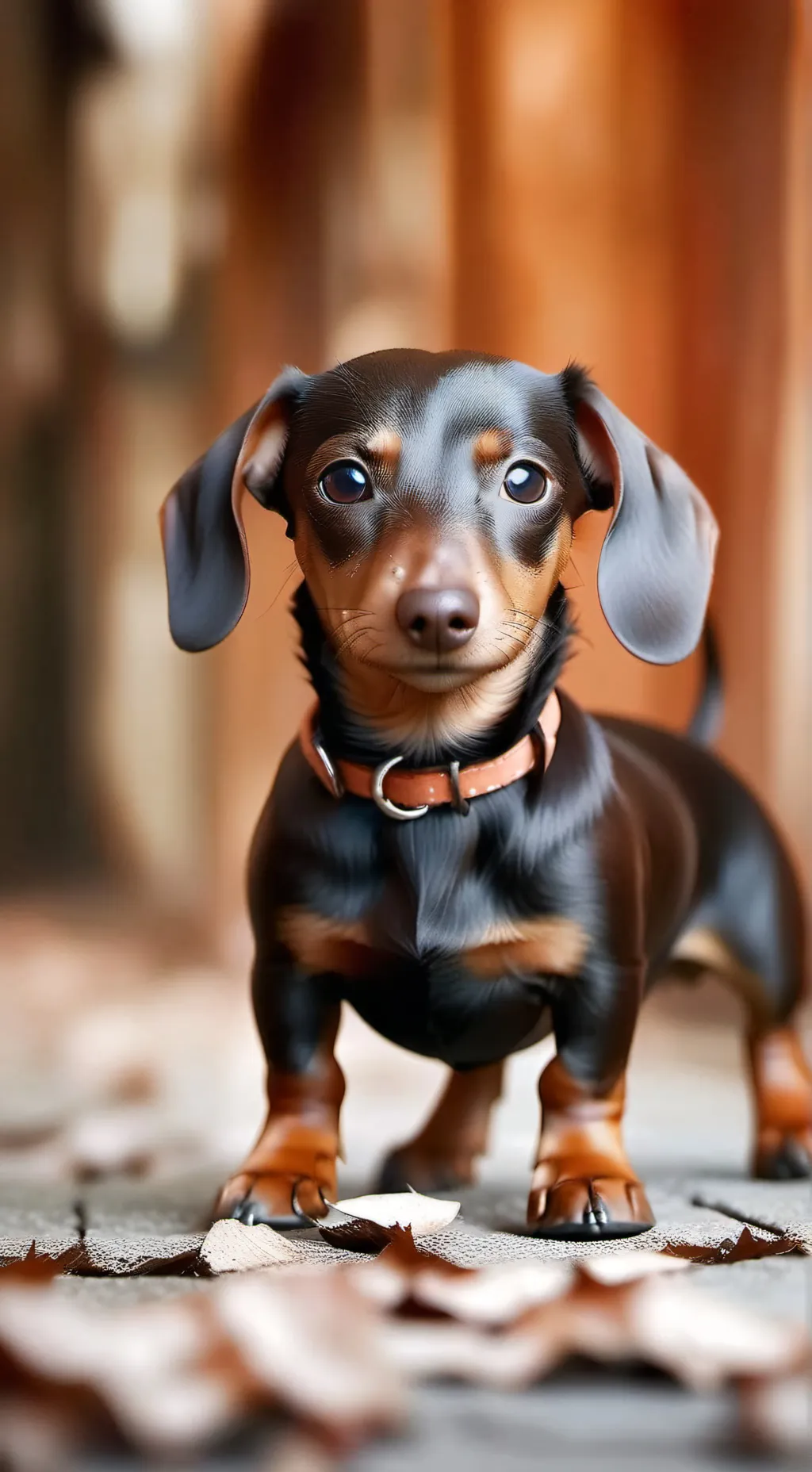 ai character: no name Wiener dog background