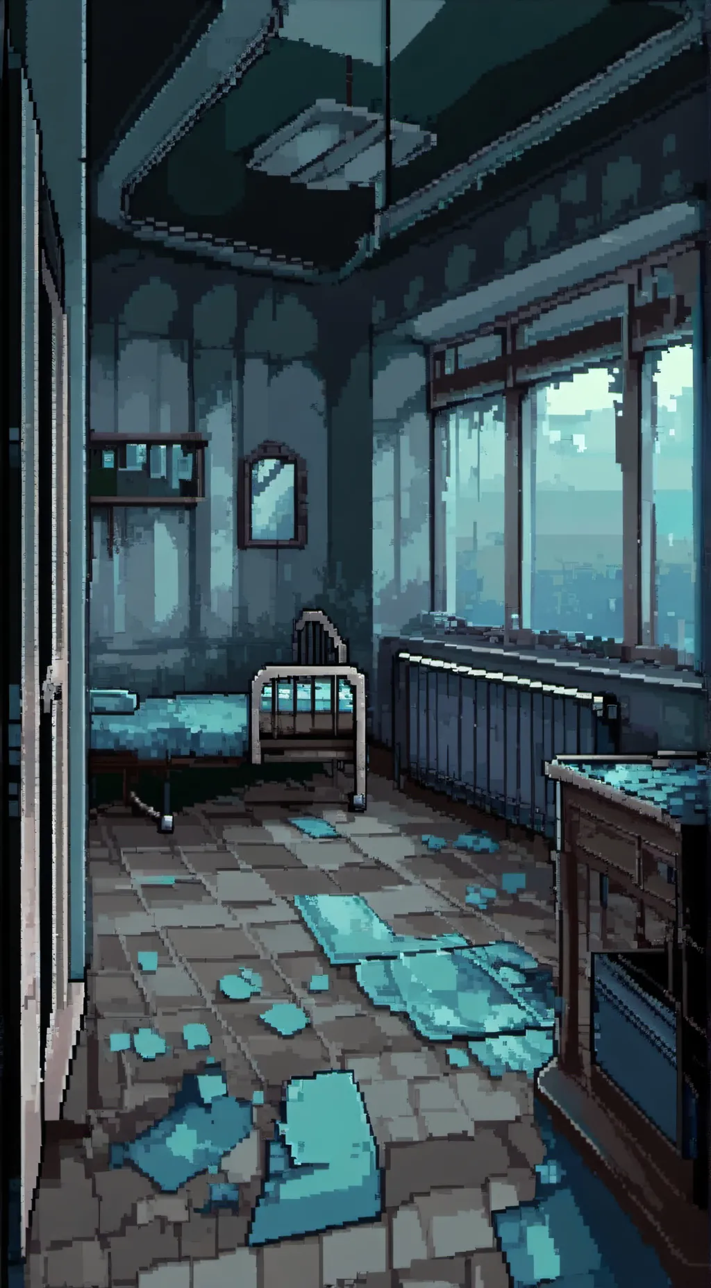 ai character: Abandoned House background